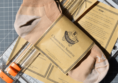 Chaussettes durables Made in France beiges Santrou de la marque Risole