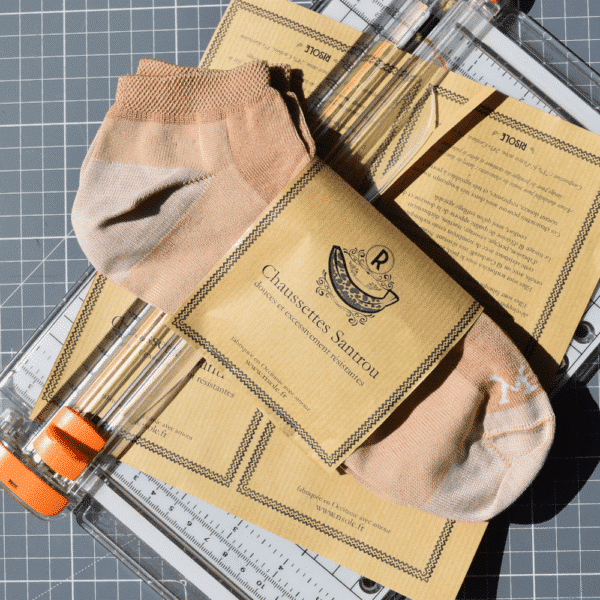 Chaussettes durables Made in France beiges Santrou de la marque Risole