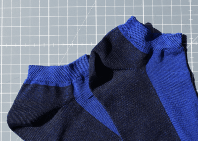 Chaussettes durables Made in France bleues Santrou de la marque Risole