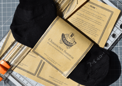 Chaussettes durables Made in France noires Santrou de la marque Risole