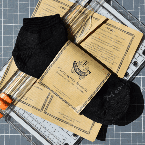 Chaussettes durables Made in France noires Santrou de la marque Risole